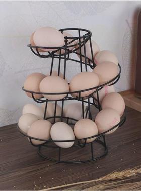 Metal Spiral Egg Holder Shelter Rack Egg Organiser Shelf Kit