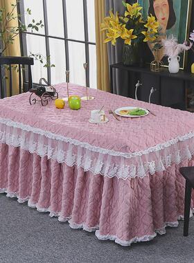 A947电炉罩烤火桌子罩长方形桌布套新款加厚加绒冬季电暖炉取暖茶