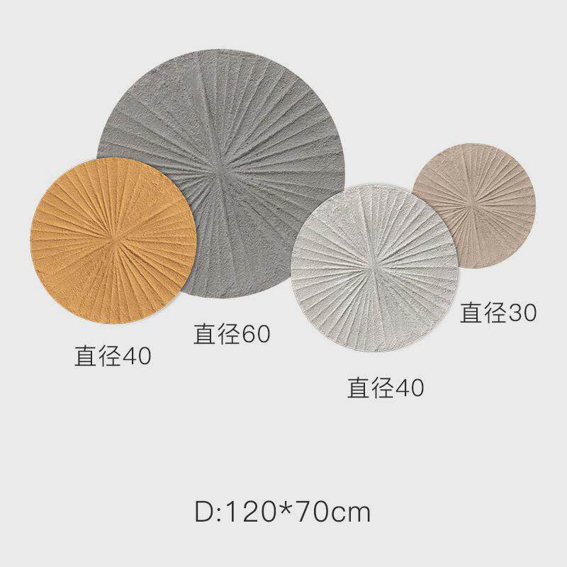 壁画客厅装饰画沙发背景墙现代简约轻奢挂画3d立体餐厅圆北欧风格