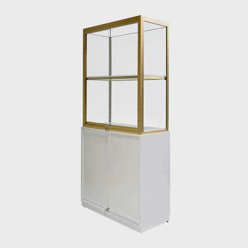 厂家供应珠宝店铺展柜铝合金珠宝首饰展柜高端轻奢钢化玻璃展示柜