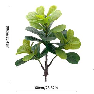 仿真绿植琴叶榕芦叶客厅落地盆景装饰园林造景人造胶片材质葫树