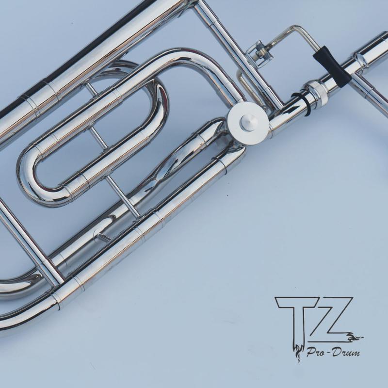 跨境热卖变调次中音长号漆金拉管长号降b转f调次中音拉管长号