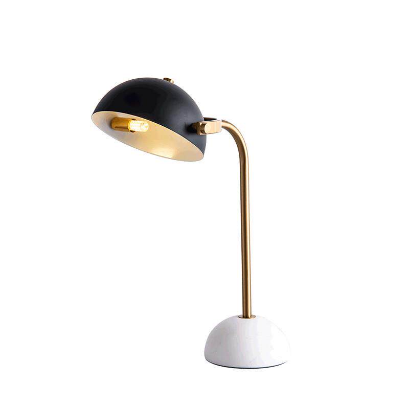 黑色创意大理石简约台灯设计师卧室床头灯创意电镀铁艺装饰高级