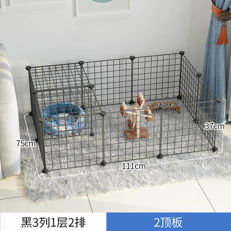 狗笼子室内中型折叠自由空间狗狗带厕所家用宠物隔离栏的围栏栅栏