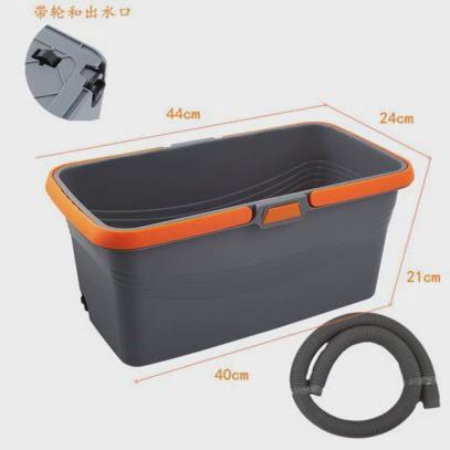 2f可配洗拖把桶家用加厚大水桶大容量塑料桶带滑轮出水口长方形水