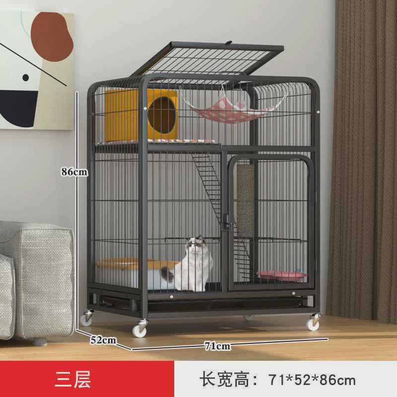 家用自由空间猫笼子猫屋室内别墅猫咪猫窝猫舍家用一体城堡猫包邮