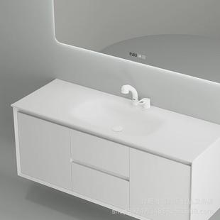 现代简约可丽耐卫生间盆智能浴室柜组合吊柜一体洗手洗脸洗漱台盆