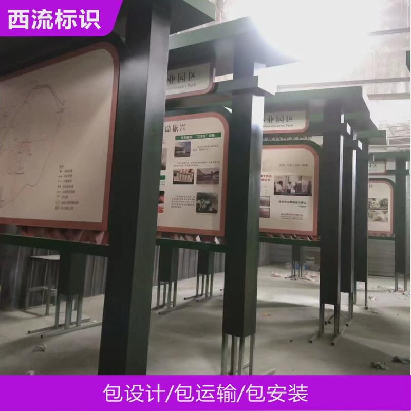 绿道公园景区导标牌古镇学校园区不锈钢烤漆标识视项目