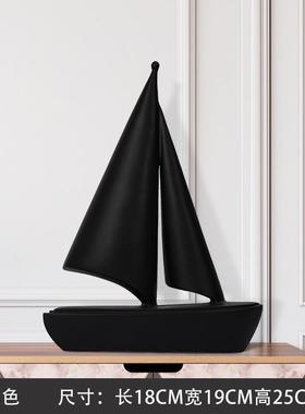 现代创意欧式礼品小摆件一帆风顺摆件装饰摆件轻奢树脂工艺品家居