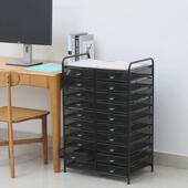 A4双排10层办公室文件架金属置物架文件推车收纳盒文具文件框资料