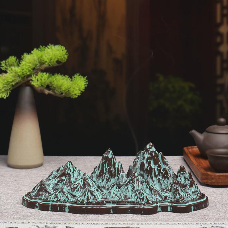 江山一统中式香薰炉金属创意假山摆件禅意香道室内书房茶室线香炉