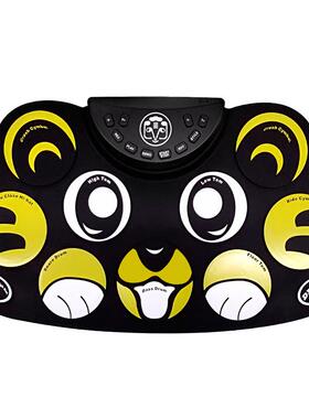 g621云之曲白色手卷电子鼓超薄便携儿童练习架子鼓中性黄色脚踏