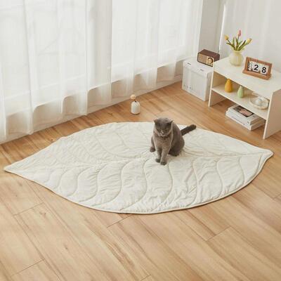 树叶地毯绿植绿色水晶绒芭蕉叶地垫创意儿童房客厅树叶纯色地垫