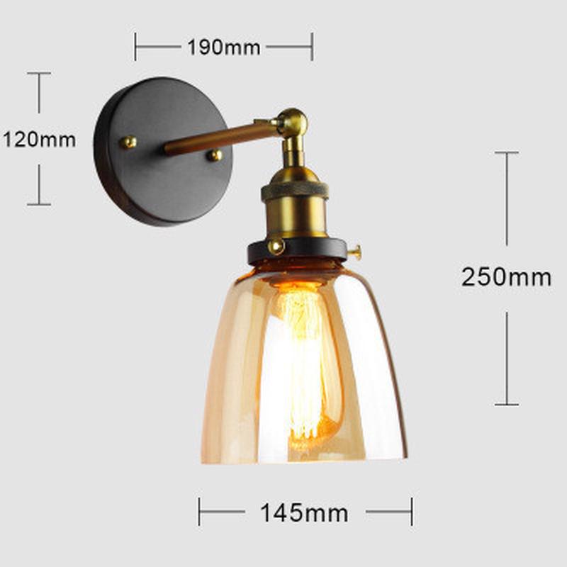 美式复古酒吧台咖啡店图书馆批发壁灯 创意卧室墙壁玻璃壁灯餐厅