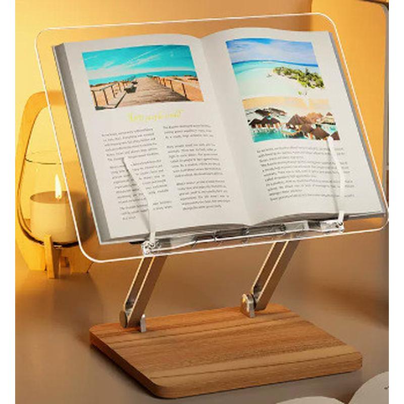 新款桌上亚克力阅读书架升降桌面收纳看书支架板笔记本绘画架读书