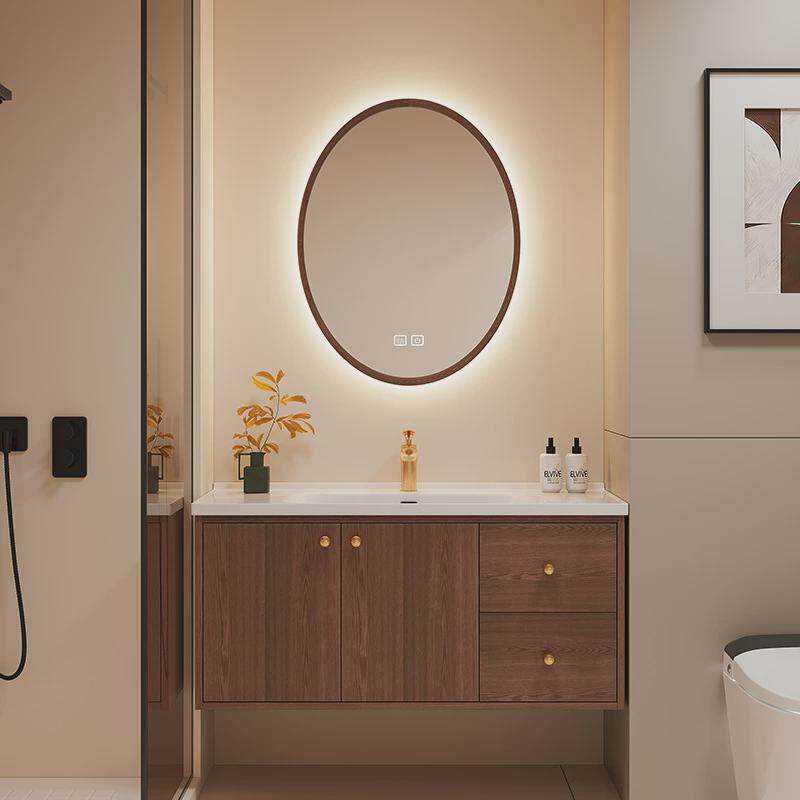 中古风复古浴室柜组合陶瓷一体盆卫生间洗脸洗漱台盆柜洗手池包邮