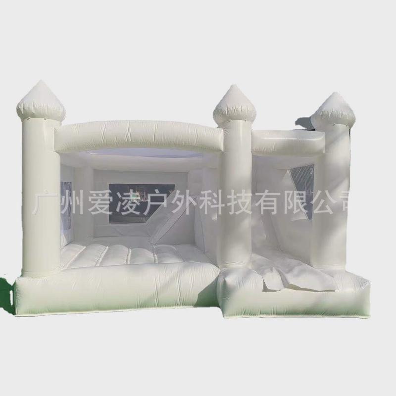厂家直销户外充气蹦床城堡欧式婚礼跳床帐篷白色求婚游乐摄影道具