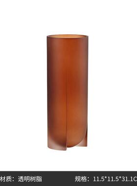 北欧极简几何造型磨砂树脂干花酒店玄关花瓶器酒柜装饰样板房摆设