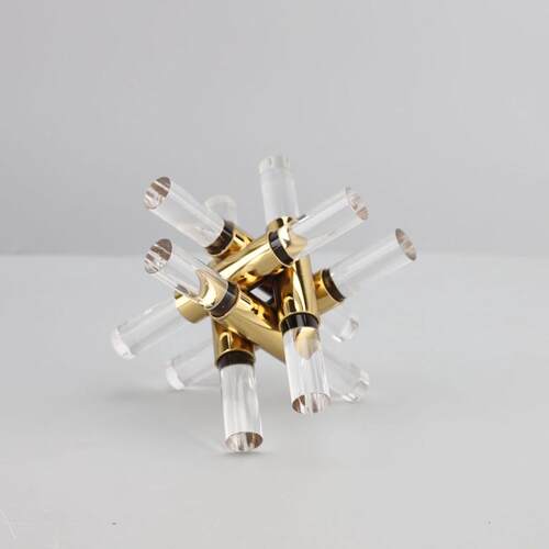 欧式亚克力金属交叉棒家居装饰品样板房售楼部客厅电视柜艺术摆件