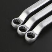 精品双头梅花扳手8件套挂袋套装 全抛光热处理汽修手动扳手