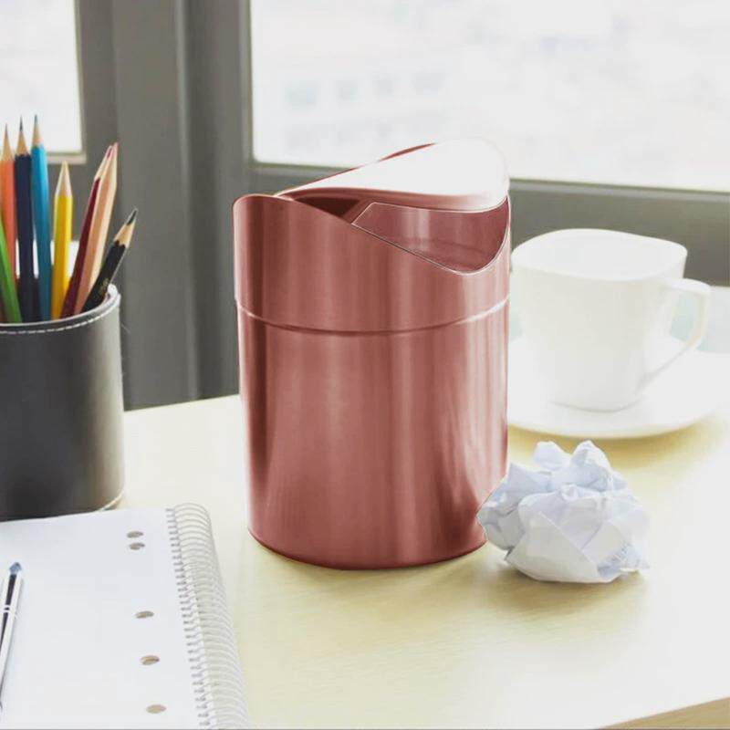 收纳桌面垃圾桶304不锈钢创意金色筒轻奢纸篓带盖迷你小号垃圾箱