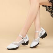 方口鞋 8019康华舞蹈鞋 浅口广场舞鞋 室外搭扣跳舞鞋 软底夏季