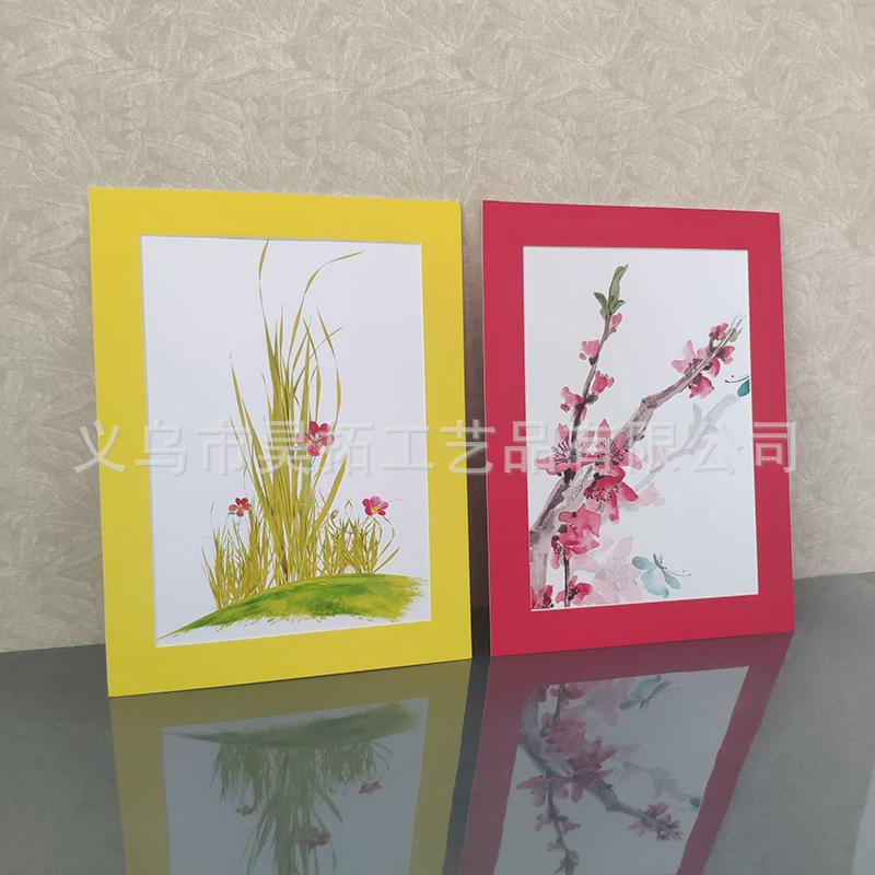 简易儿童画卡纸画框4开8K卡纸相框奖状水彩画框装裱A3A4儿童画框