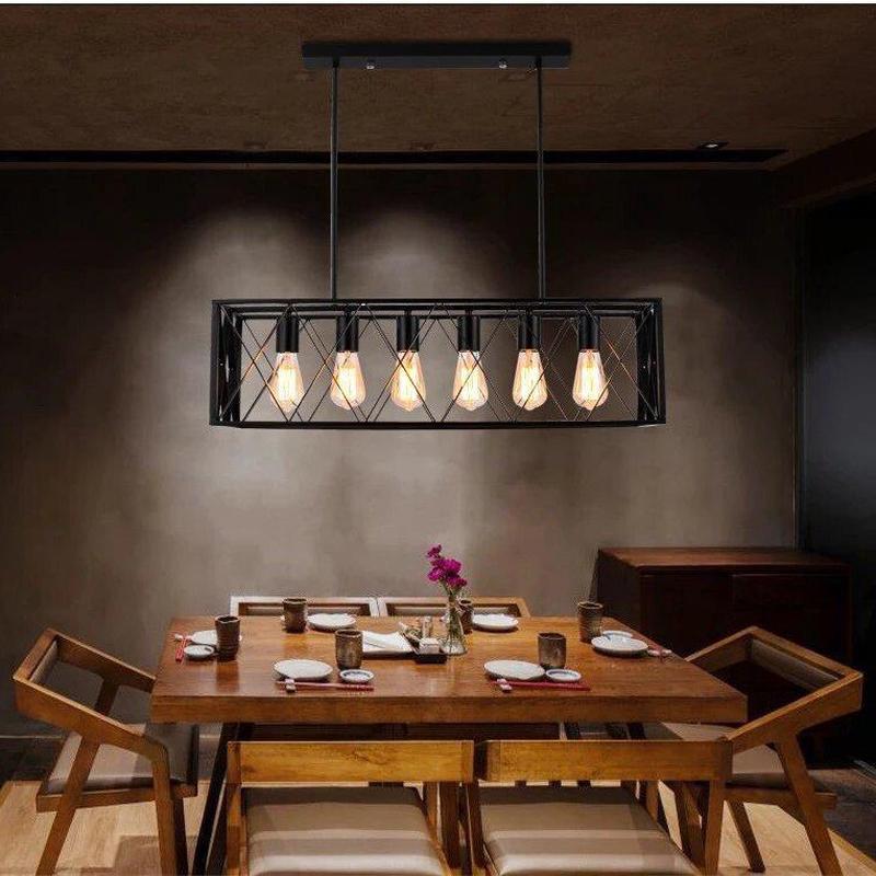 复古铁艺工业风吊灯酒吧咖啡厅餐厅服装店吧台网咖铁艺网格吊灯