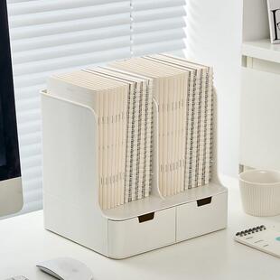 桌面收纳盒抽屉式美术置物架儿童文具整理盒马克笔画笔斜插笔筒生