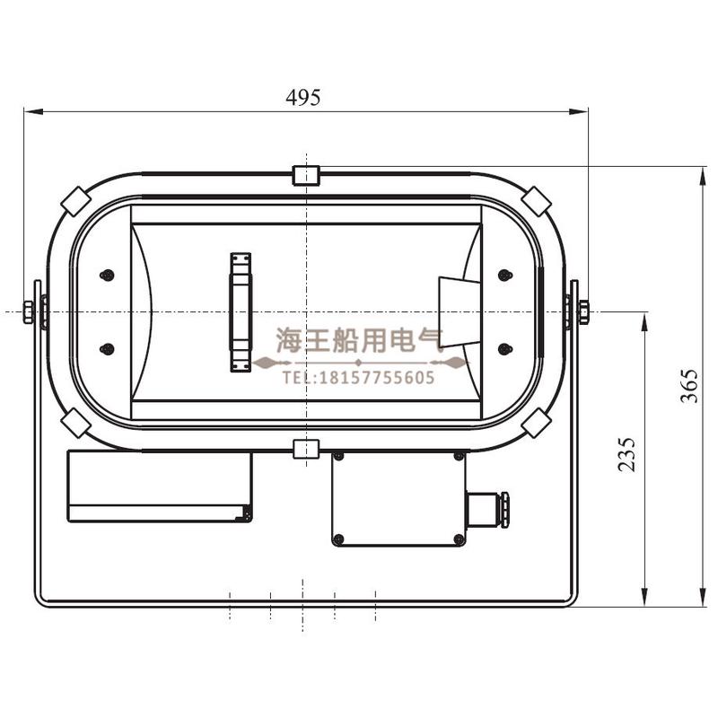 不锈钢船用防水工作超亮户外码头港投光灯高压钠tg5/6金属卤化物