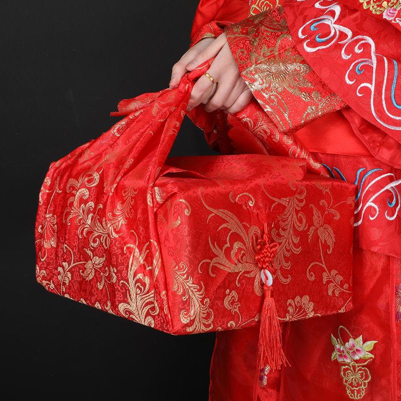 红包袱皮结婚用的盆布喜包裹红布单大号皮儿嫁妆新娘用品陪嫁大全