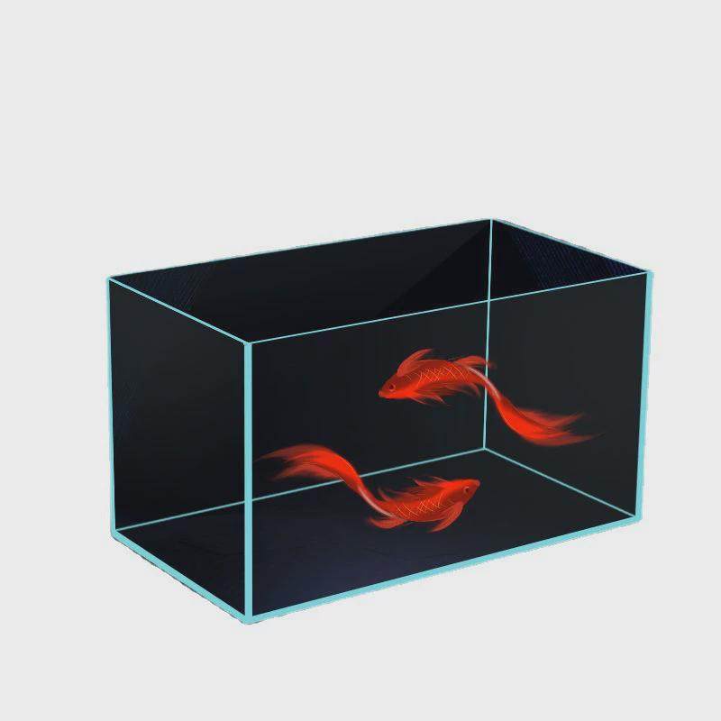 超白8mm展厅玻璃虑缸80*40*40型号定制侧过虑箱宽度可调加厚鱼缸