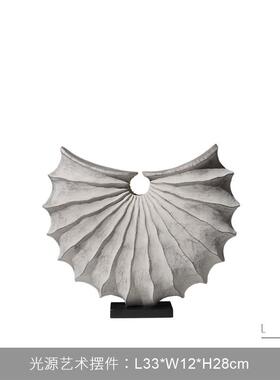 新中式创意艺术家居客厅软装饰品摆件样板房间售楼处玄关几何摆设