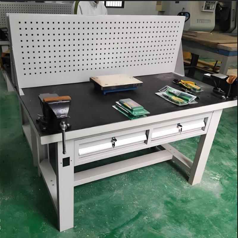 四工位钳工实训台重型钳工工作台技校工位技能培训桌双面四钳工