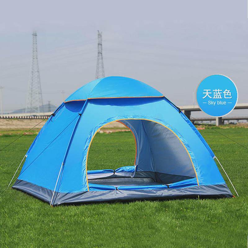 沙滩帐篷户外免搭钢丝速开露营公园海边游玩防晒地垫遮阳棚轻便携