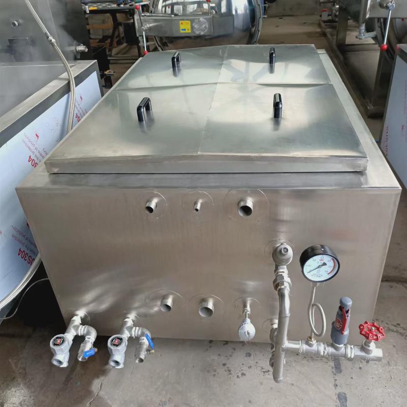 大型蒸汽烧鸡卤煮锅方形蜂窝翅根去腥焯水锅自动翻筐卤煮烫漂锅