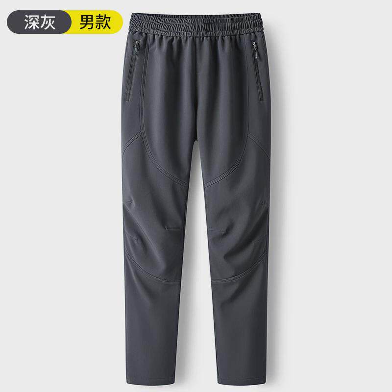 户外软壳裤女2025新款防水防风弹力登山服加绒冬季冲锋裤男滑雪裤