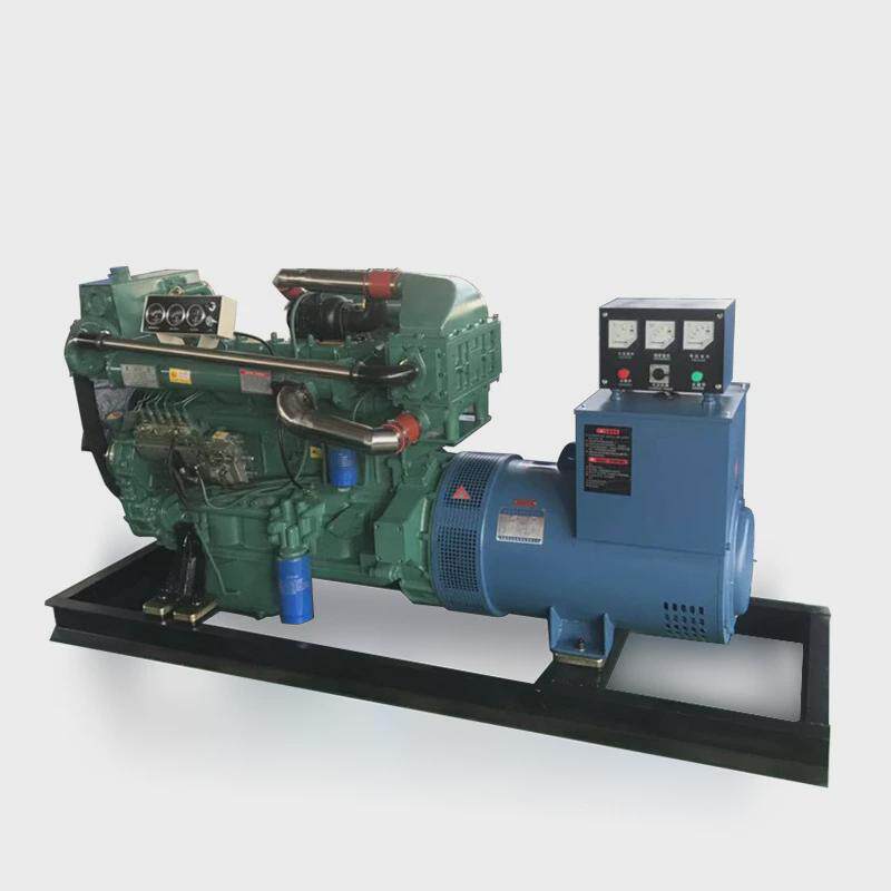 厂家水泵100kw渔船用发电机潍坊6105发动机带海淡直供船用辅机