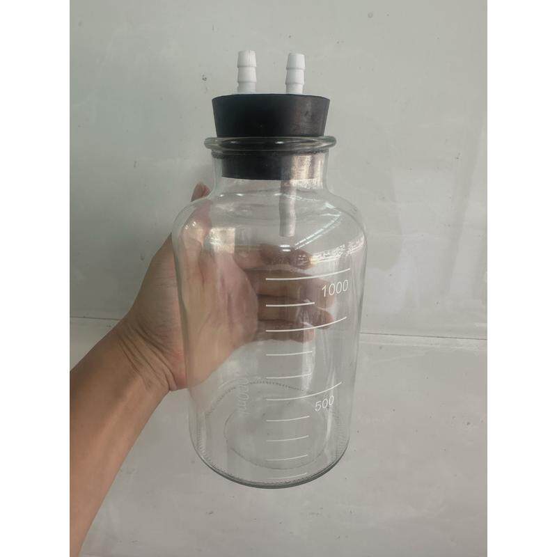 玻璃负压瓶带刻度电动人流机贮液瓶1000ml脚踏吸引器吸引器玻璃瓶