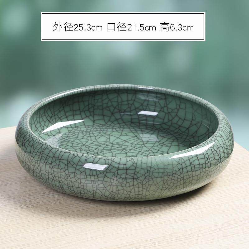 特大花盆陶瓷荷花一叶莲水培铜钱草大号哥窑无孔水养睡莲碗莲盆缸