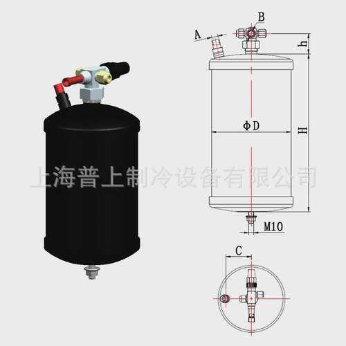空调制冷气分离器立式冷库气分HYQ-1817HYQ-2117HYQ-221