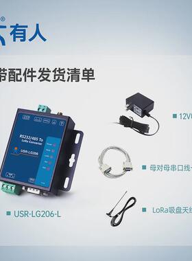 有人数传终端电台6000米无线模块边缘采集232/485loradtulg206-l