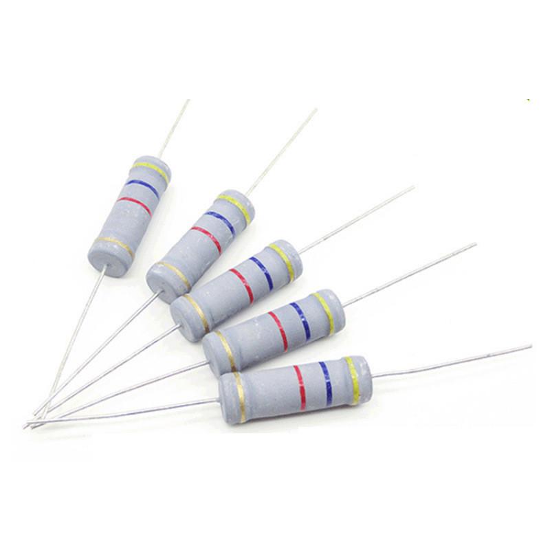 碳膜电阻5W5%1R/2R/3R/4R3/5R6/6R2/7R5/10R/20R国产色环电阻