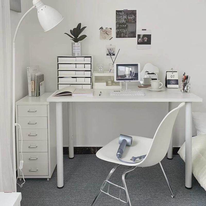 电脑桌台式家用白色小型办公桌学生学习女孩卧室书桌简约简易桌子