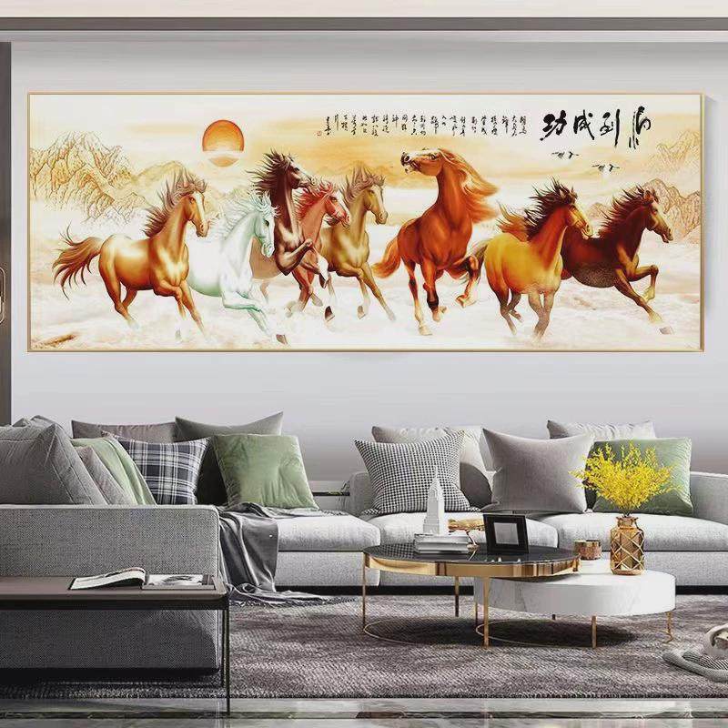 简约玄关装饰画沙发背景挂画轻奢走廊过道壁画客厅水晶带框风景画