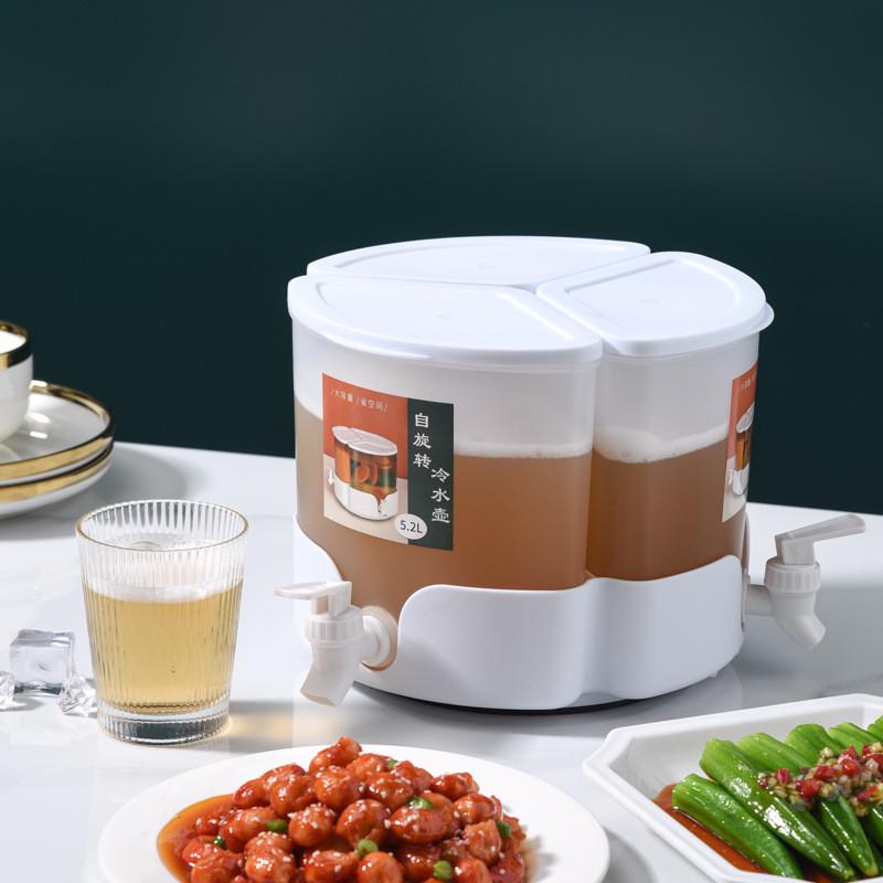 佐诚冰箱旋转冷水壶带龙头凉水壶冷泡冰水杯多功能饮料冷水桶