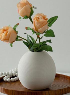 白色素胚陶瓷花瓶家居摆设花瓶摆件客厅餐桌装饰复古陶瓷花瓶