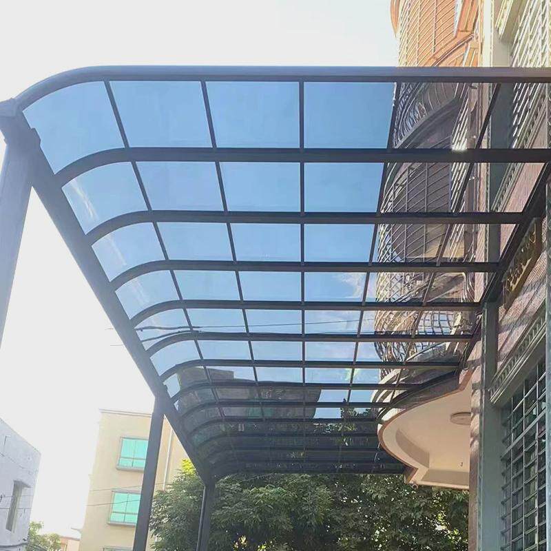 铝合金雨棚停车别墅露台透明隔热耐力板户外遮阳棚户外阳台雨棚
