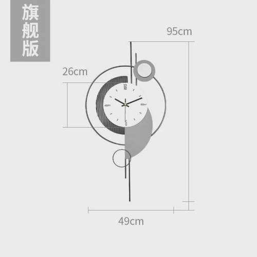 轻奢网红钟表挂钟客厅艺术现代简约大气时尚创意格栅装饰时钟浮浮