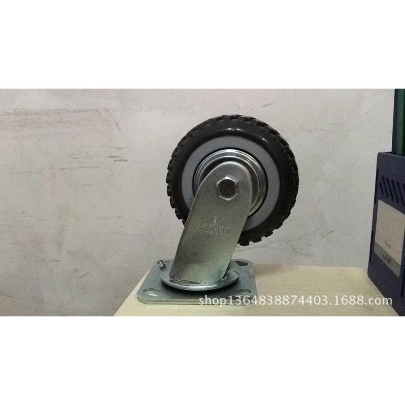脚轮4寸重型聚氨脂万向带方向锁方向优冠脚轮pu轮静音轮活动轮锁